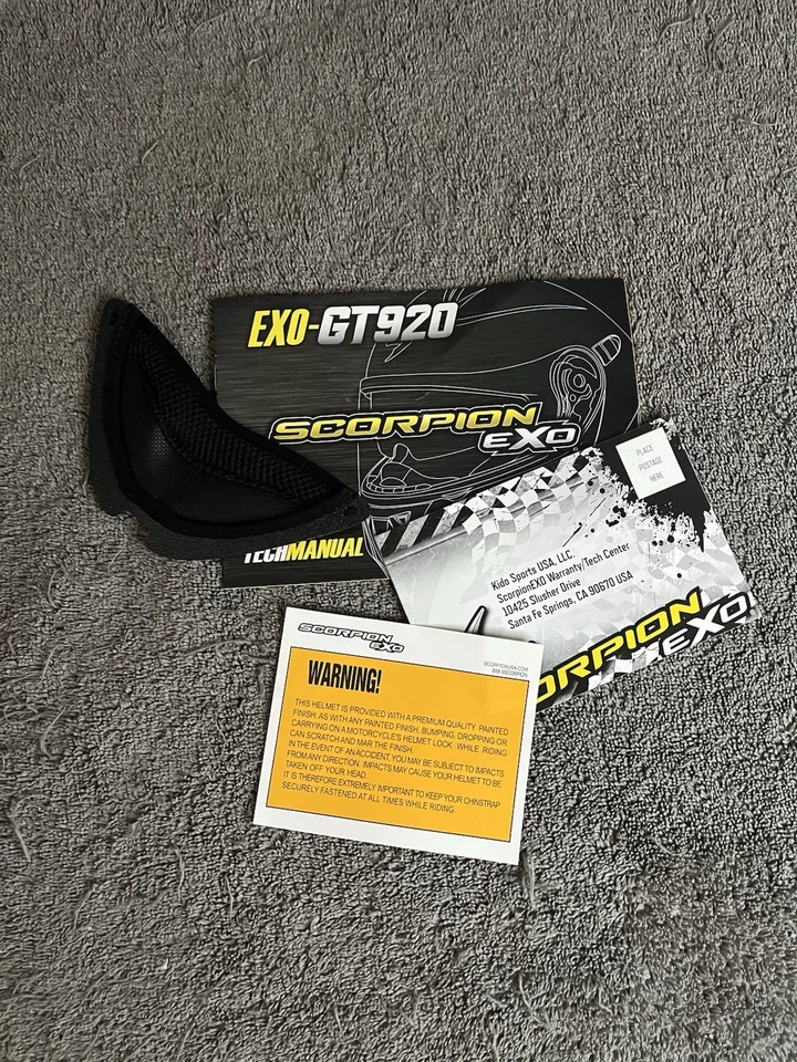 Scorpion-Exo-GT920 Modular Full Face Helmet/Yellow/Black/EyeShield/XS - Image 3 of 4