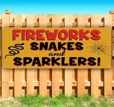 FIREWORKS SNAKES SPARKLERS Advertising Vinyl Banner Flag Sign Many Sizes