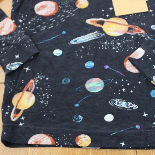 NWT Angel Dear Outer Space Print Bamboo Long Sleeve Sleeo Shirt 4T - Picture 3 of 4