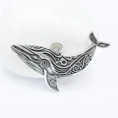 Whale Charm, Whale Pendant, Nautical Boho Charm, Earring Charms, Ocean G36613