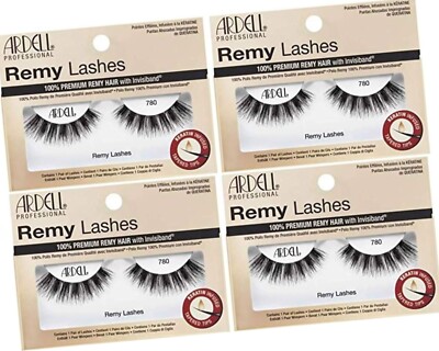 Ardell False Eyelashes 1 Pair - Remy Lash - Style # 780 ( Pack of 4 )
