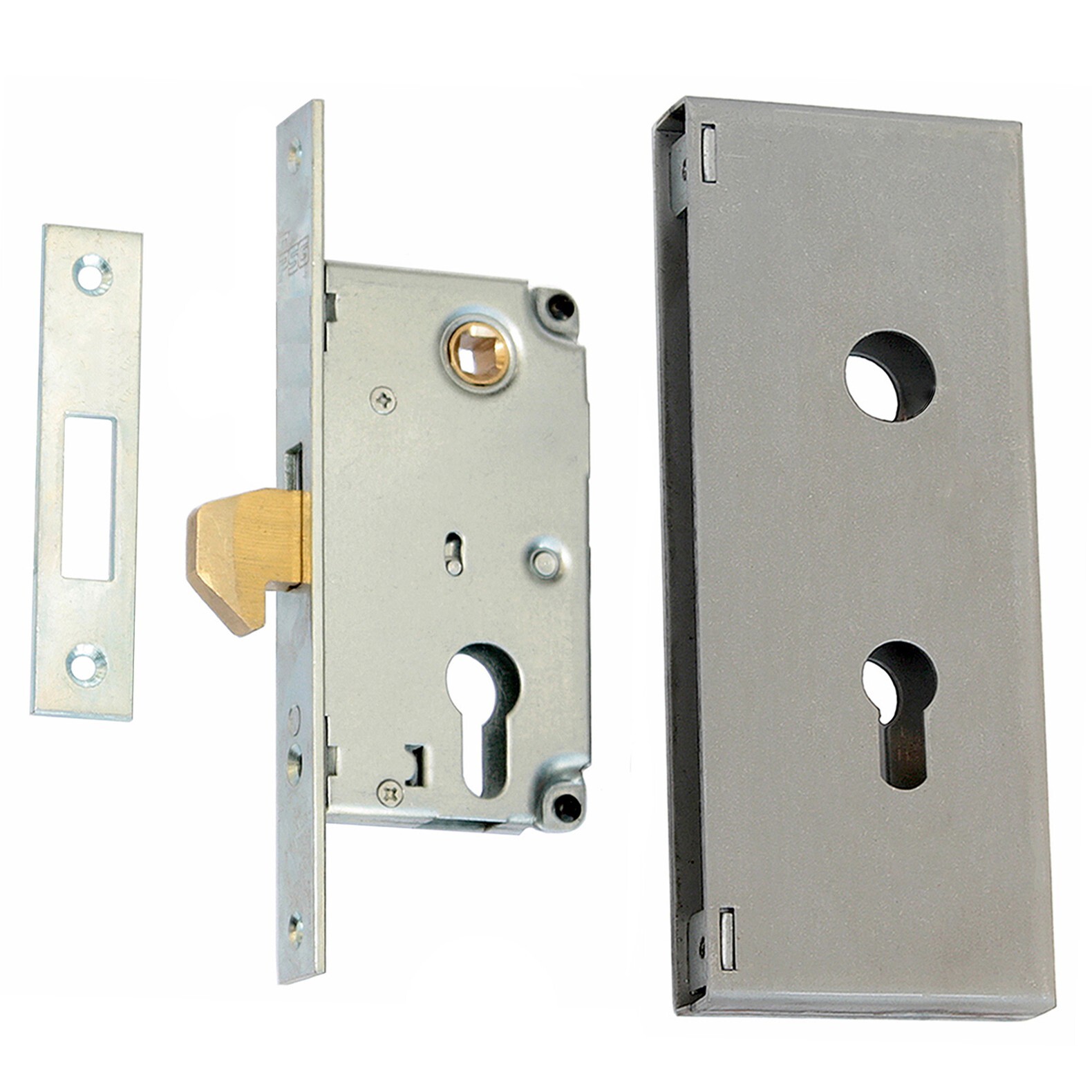 Latch lock 72/40 mortise lock sliding door lock with lock box without bolt.
