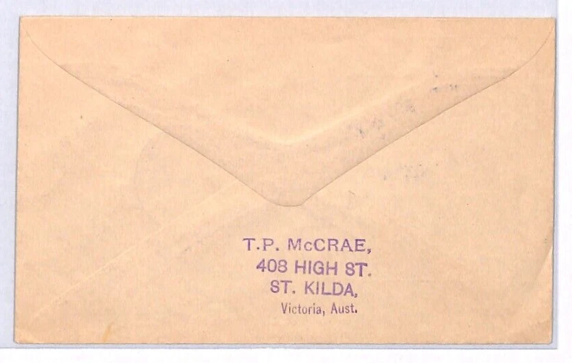 AUSTRALIA KGVI 1949 FDC 5s HIGH VALUE St Kilda ILLUSTRATED First Day Cover YM204 - Image 3 of 4