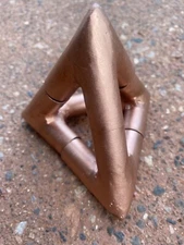 4 Copper Tetrahedron “pyramid” fittings for meditation
