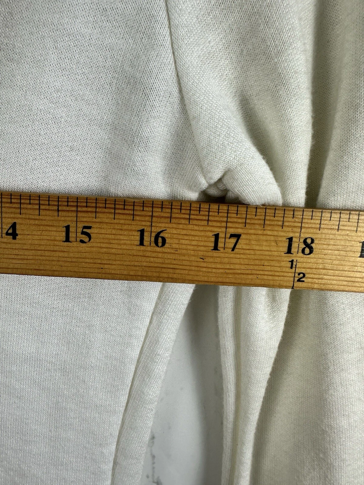 OFF WHITE Felpa con cappuccio Fresh Laundry S avorio pullover elasticizzato Terry svasata manica a campana