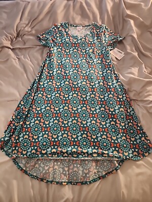 Womens LuLaRoe Carly dress size XS, small short sleeve new 