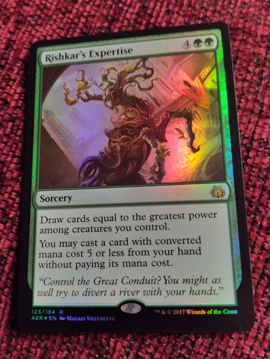 MtG Aether Revolt Rare Foil Rishkar's Expertise #123 MtG Aether Revolt Rare Foil Rishkar's Expertise #123