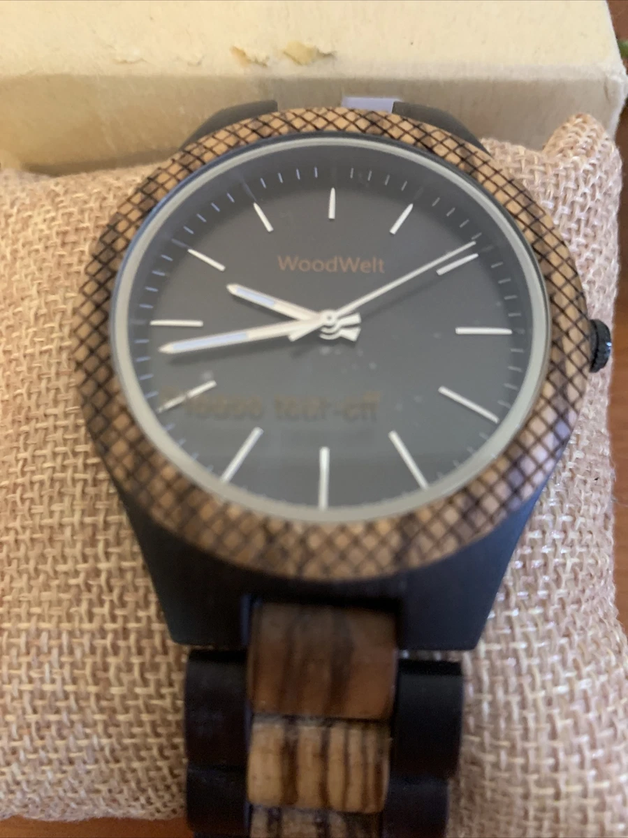 NEW Woodwelt Nova Men s Wristwatch OPEN BOX needs battery