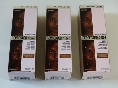 3 PK Maybelline Instant Age Rewind 4-In-1 Whipped Matte Makeup 04 medium DEEP
