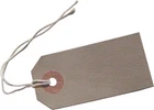 Quality brown parcel strung/price tags tie on craft label 7 sizes S/M/L/XL