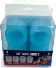 7599 Dc Comics Superheroes Frozen Formed Icon Ice Cube Shot 4-Pk In Gift box