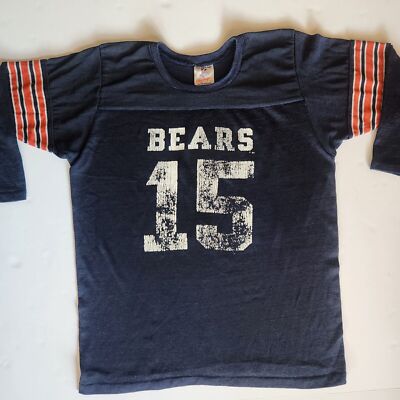 1980s Vintage Single Stitch Chicago Bears NFL Phipps Jersey #15 YL/Adult S