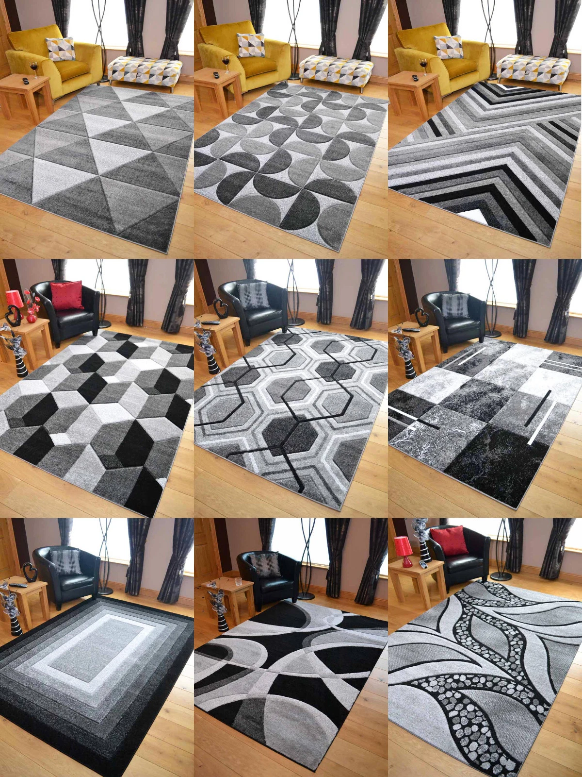 Black Grey Silver Rugs New Thick Hand Carved Small Extra Large Size House Cheap
Opens in a new windo