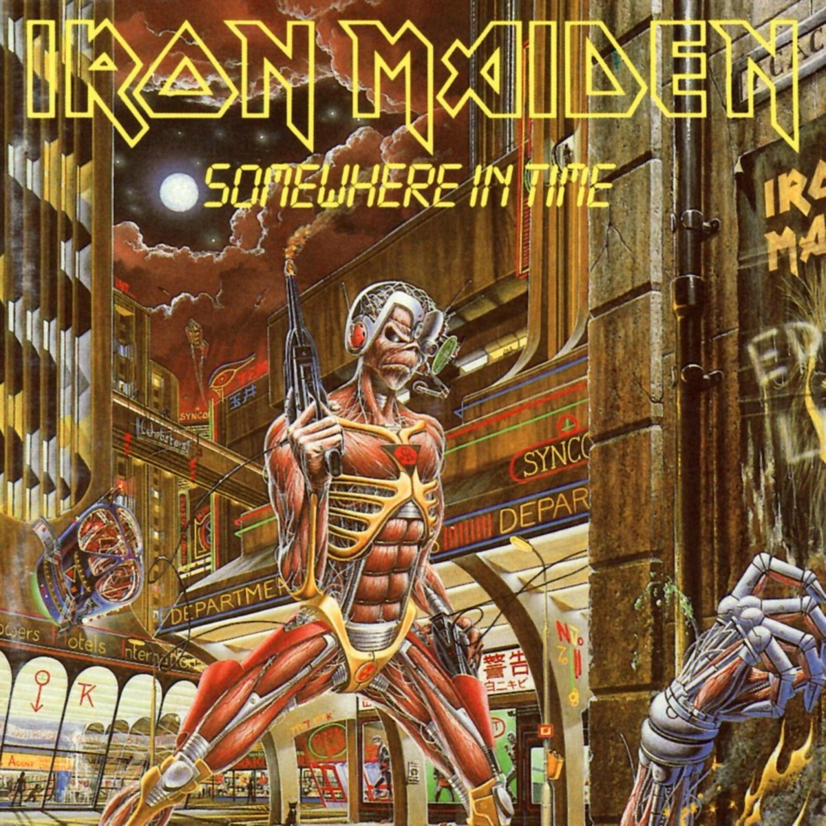 IRON MAIDEN Somewhere in Time BANNER HUGE 4X4 Ft Fabric Poster