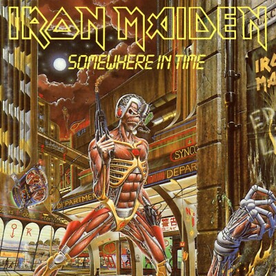 IRON MAIDEN Somewhere in Time BANNER HUGE 4X4 Ft Fabric Poster