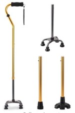 Walking Cane 3-in-1 Adjustable Lightweight Walking Sticks Gold color