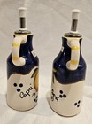 Vintage Cruet Set With Florentine Lemon On White & Navy Blue Background 6.75" H — photo 4