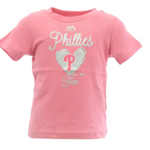 Philadelphia Phillies Official MLB véritable bébé tout-petit fille taille T-shirt neuf - Photo 1/2