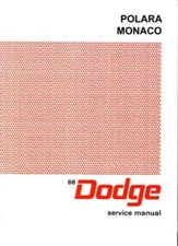 1966 Dodge Polara Monaco Shop Service Repair Manual Engine Drivetrain Electrical