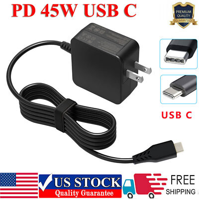 45W USB-C Charger HA45NM180 JFC9P for Dell Chomebook XPS 13 7390 2-in1 9350 9365