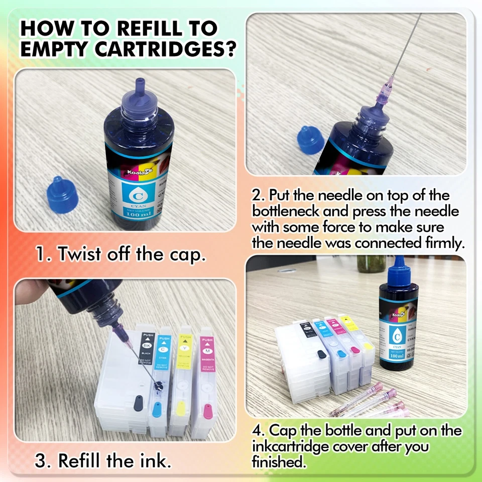 800ML Bulk Koala Sublimation Ink for All Inkje WF-7210 ET-2720 ET-2760 2800 2803 - Image 4 of 4