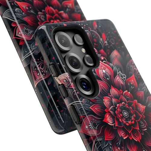 Red Mandala Lotus Floral - Phone Ink Cover Case for iPhone, Galaxy, Pixel - 第 195/281 張圖片