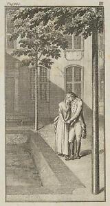 Chodowiecki (1726-1801). il fidanzamento; pressione grafico