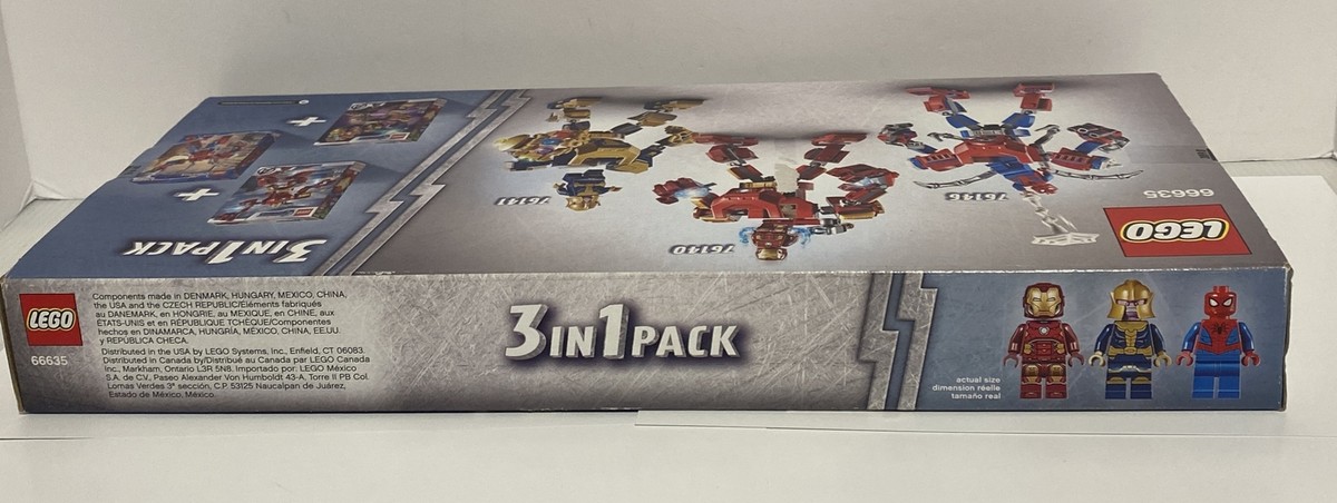 LEGO 66635 3in1 Super Mech Pack Spiderman IronMan Thanos 452pcs