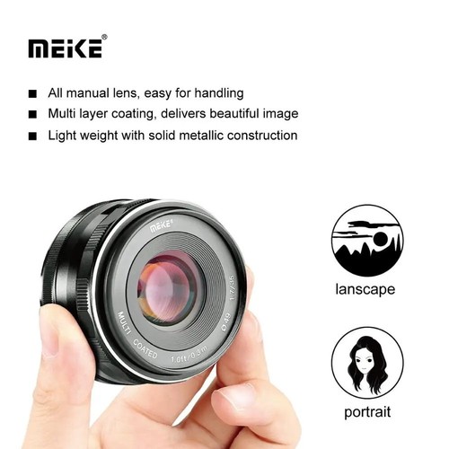 Meike 35mm F1.7 APS-C Manual Focus Lens For Fuji XF Sony E Canon-EF-M M4/3 Mount - Picture 11 of 13
