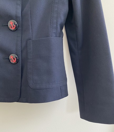 Moschino Cheap & Chic ITALY women US 4 unlined blazer navy blue nautical sailor - Bild 4 von 12