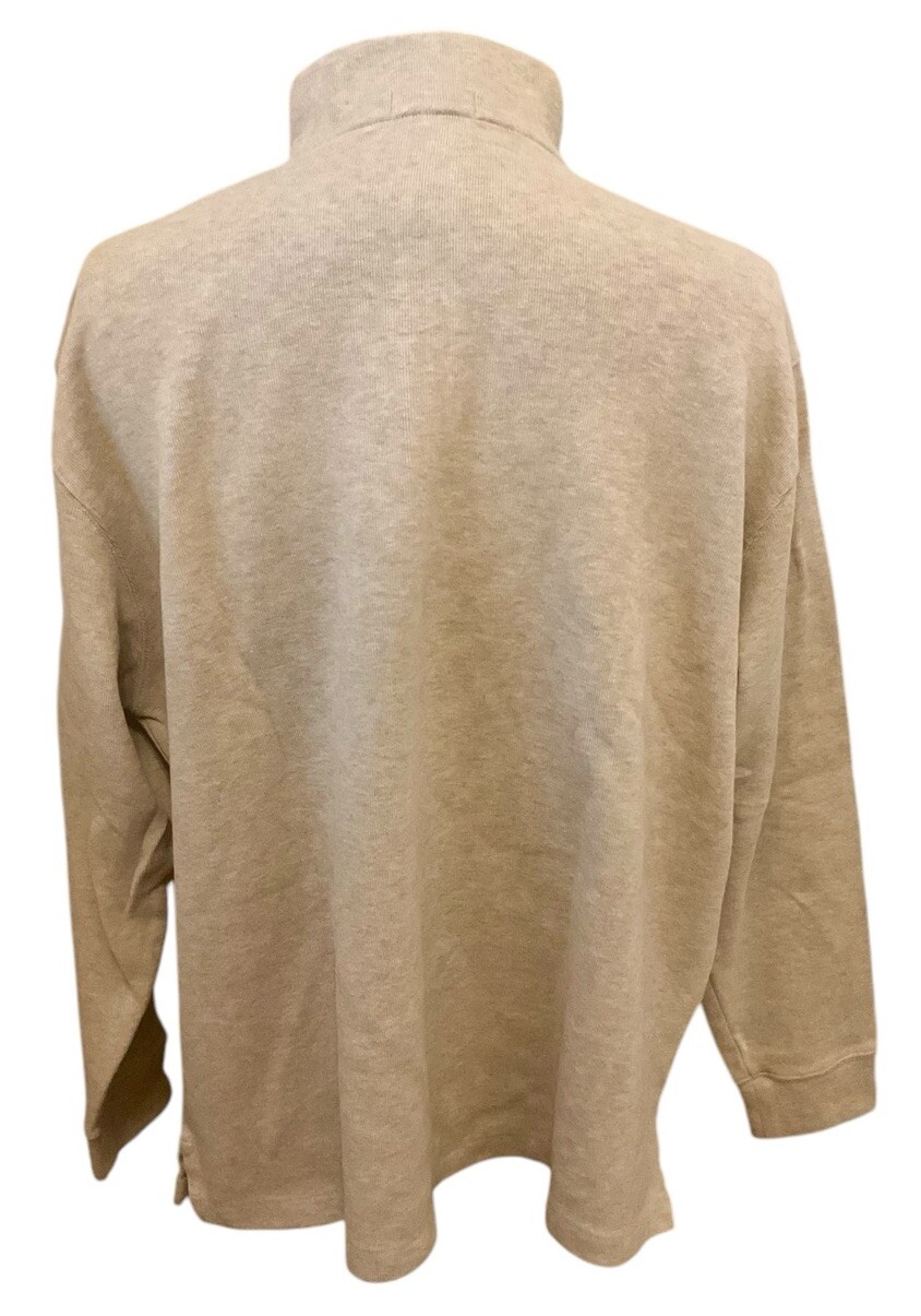 *Nuovo* POLO RALPH LAUREN 2XB 1 4 Zip Beige Ricamato Pony Giacca Classica