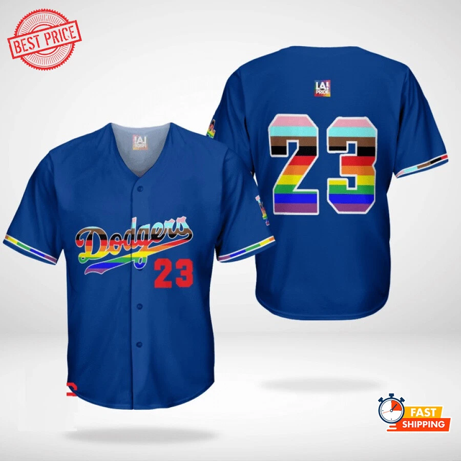 Blue Ver Gay pride la dodgers Team Unisex Baseball Jersey Printed