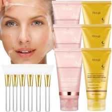 Kojic Acid Turmeric Night Wrapping Mask Collagen Overnight Peel Off Facial Mask