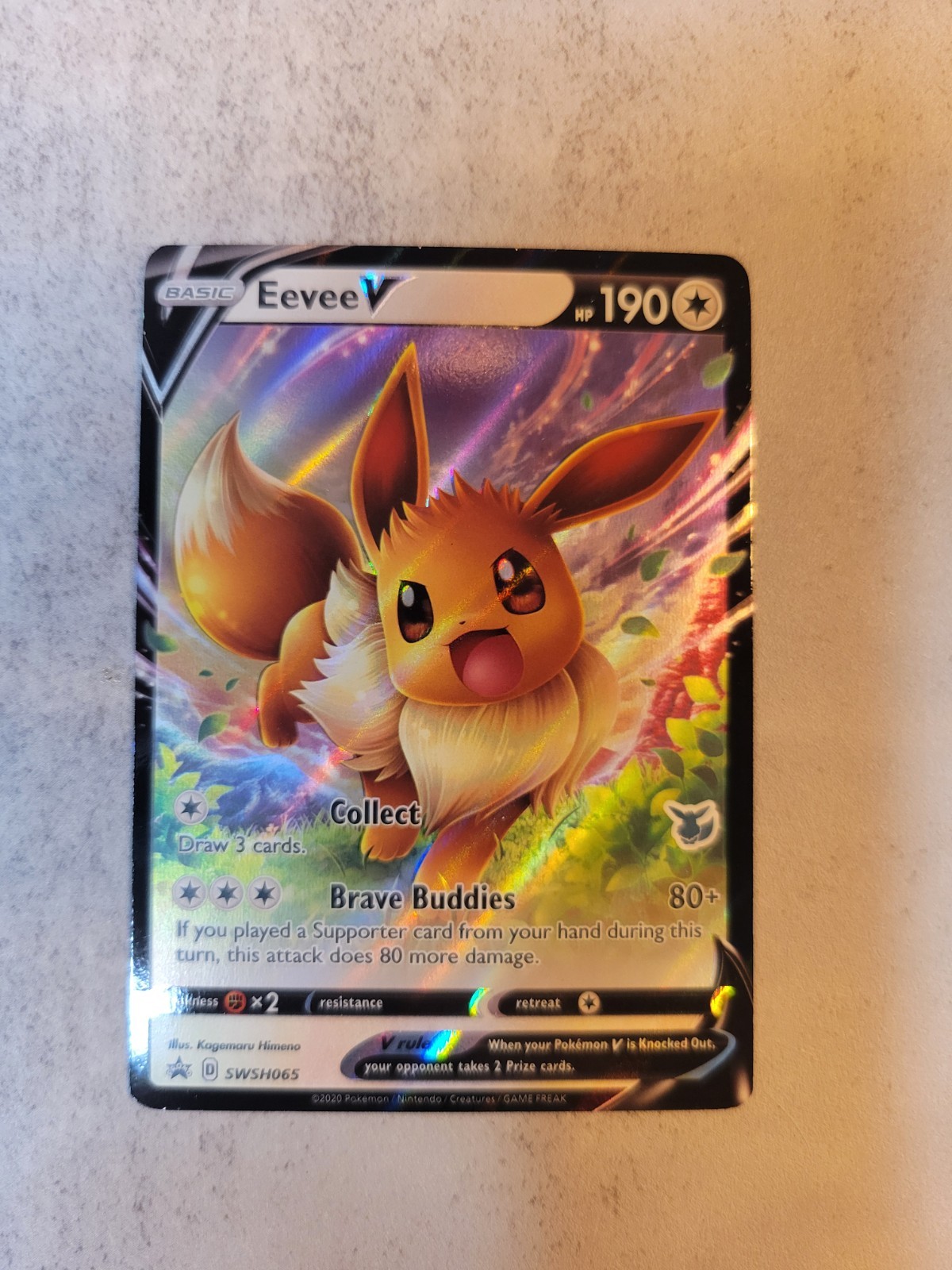 Pokemon SWSH Promo - Battle Academy Deck ULTRA RARE Eevee V SWSH065 - NM (DB)