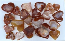 Wholesale Lot 2 Lbs Natural Druzy Carnelian Heart Crystal Healing Energy.
