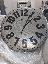 Oversized Steel Bennett Clock by Oak Furnitureland BNIB In Box