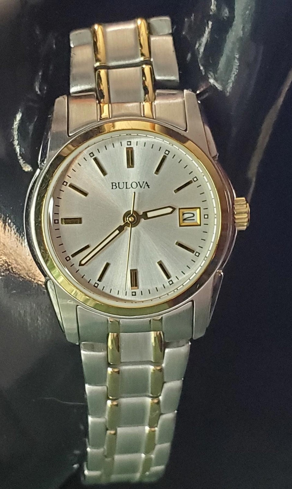 22-Elegant Bulova Two-Tone Stainless Steel Watch with Date