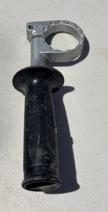 PA6-GF30 Power Tool Auxiliary Side Handle w/ Clamp Ring, Black/Silver