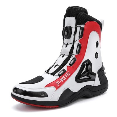 High-top Outdoor Men Protective Motorcycle Shoes Plus Size Off