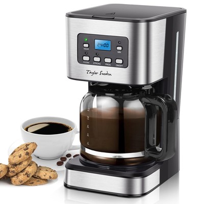 Taylor Swoden Filterkaffeemaschine mit programmierbarem Timer, Warmhalten & Anti-Dr