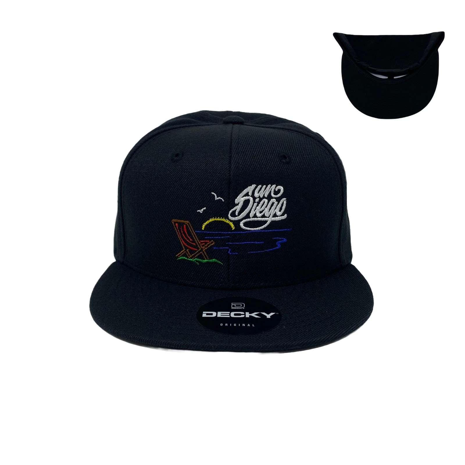 San Diego SD CA SUN Beach SoCal PCH Mexico Bay Snapback Hat