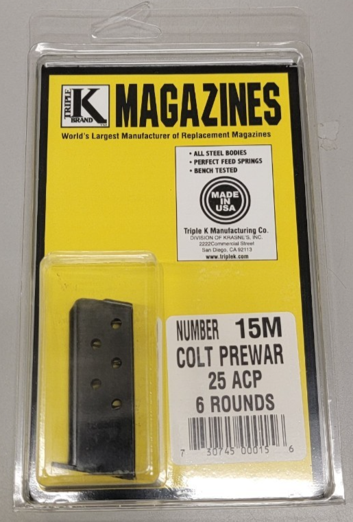 Magazine 15m for Colt 1908 Hammerless Vest Pocket Prewar 25 ACP