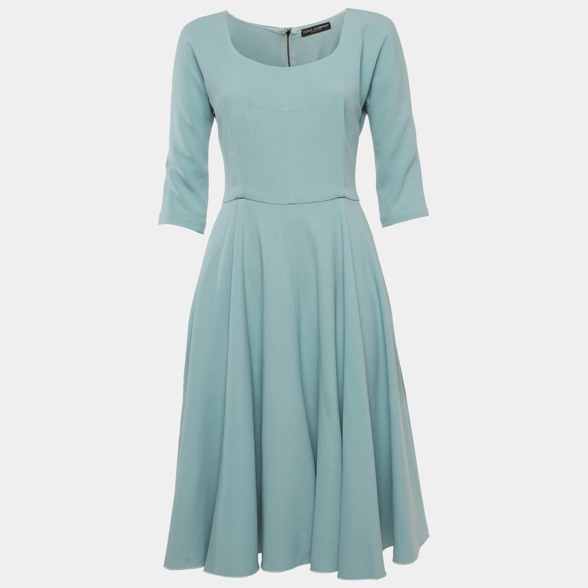 Dolce Gabbana Blue Crepe Flared Midi Dress M | eBay Dolce Gabbana Blue Crepe Flared Midi Dress M | eBay