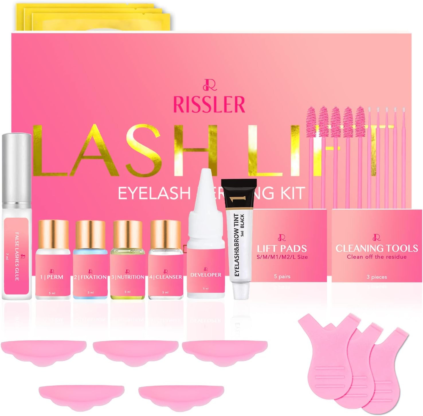 Lifting de cils et soin premium avec le kit professionnel 2025 en silicone médical