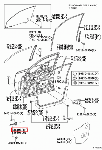 Genuine Toyota Prado KDJ155 KDJ150 GRJ151 Front RH Door Check Arm Stop Strap - Picture 7 of 10