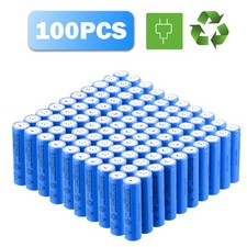 100 PCS 3.7V Battery 3000mAh Batteries Multipurpose for LED Flashlight Headlamp