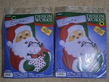 Design Works Santa  Kitten Christmas Stocking Felt Craft Kit 5096 - NOS