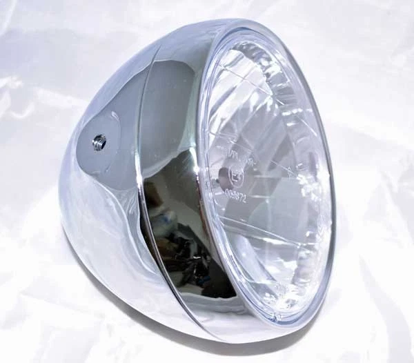 Phare Avant Chrome cafe racer scrambler pour Triumph Honda CB Four Kawasaki - Photo 2/4