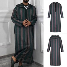 Sleek Men's Ethnic Style Robe featuring a Comfortable Loose Silhouette