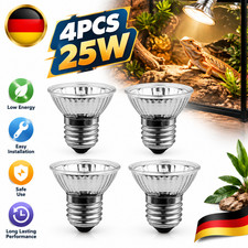 W&auml;rmelampe 4X 25W Heizlampe Reptilien UVA UVB Schildkr&ouml;ten Terrarium Eidechsen